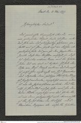 Nachlass Franz Steindachner, Brief von Gustav Schneider (senior) an Franz Steindachner (21.05.1877), Inv.Nr. 461.09, Seite 1